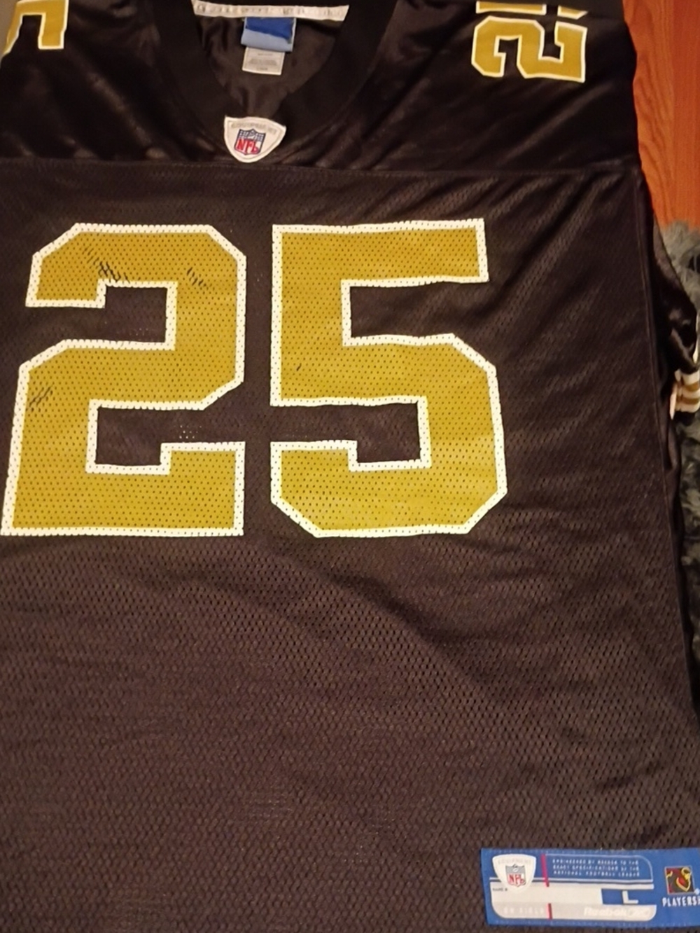 NFL Black and Gold #25 Men's Football Jersey